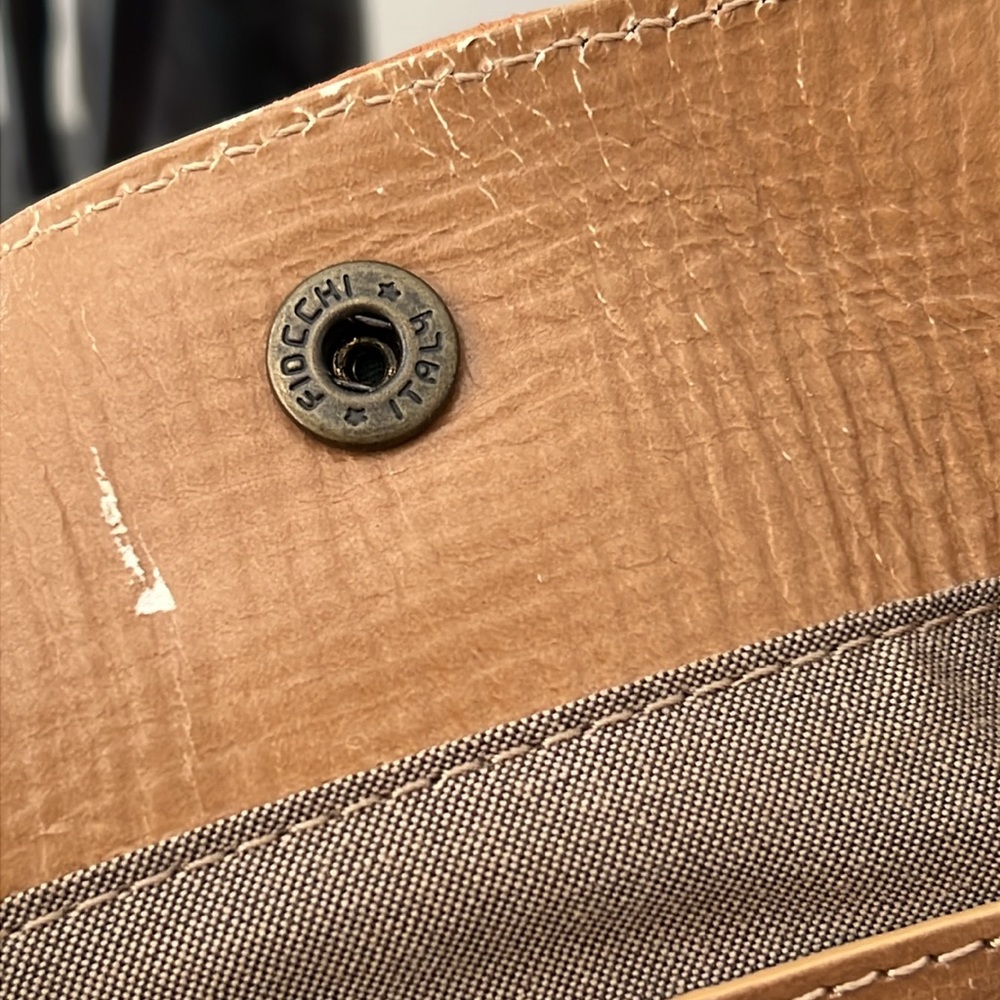 Vintage FENDI Du Jour tan  Leather Shoulder Bag - Picture 4 of 14